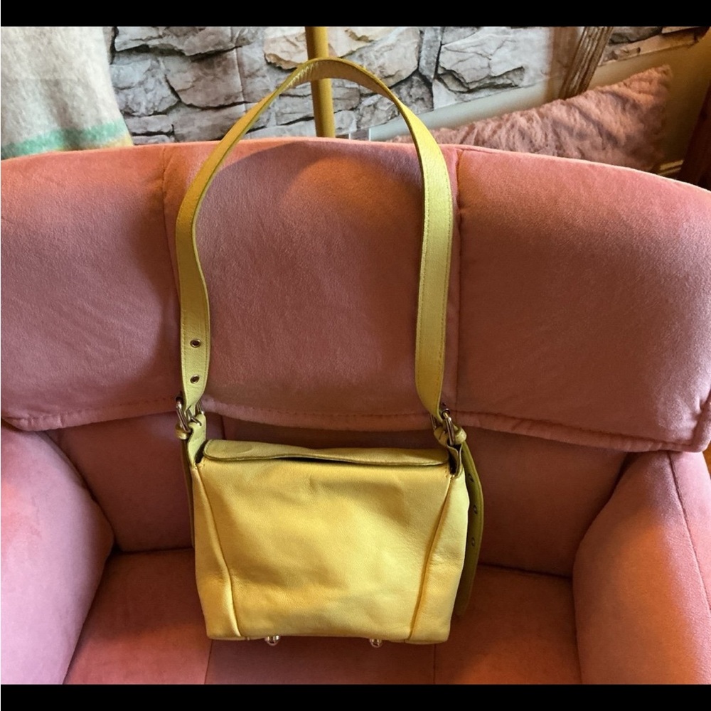 Free People Leather Shoulder Bag - Light Green - Picture 2 of 5